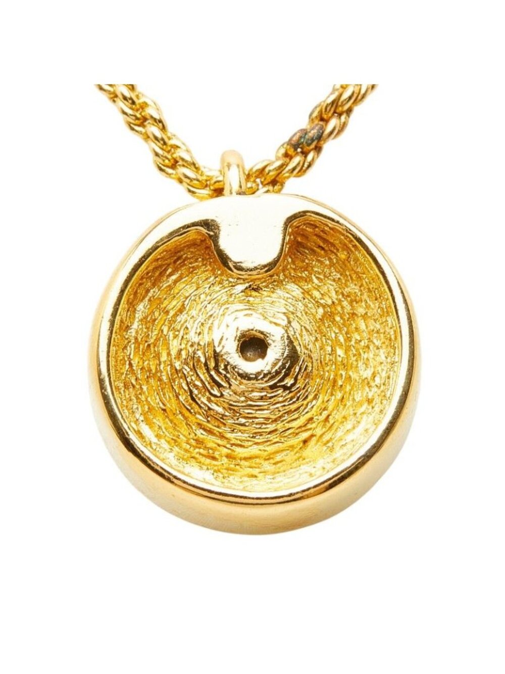 Dior Large Chain Pendant Necklace Gold Line Stone Plated - Picture 3 of 8